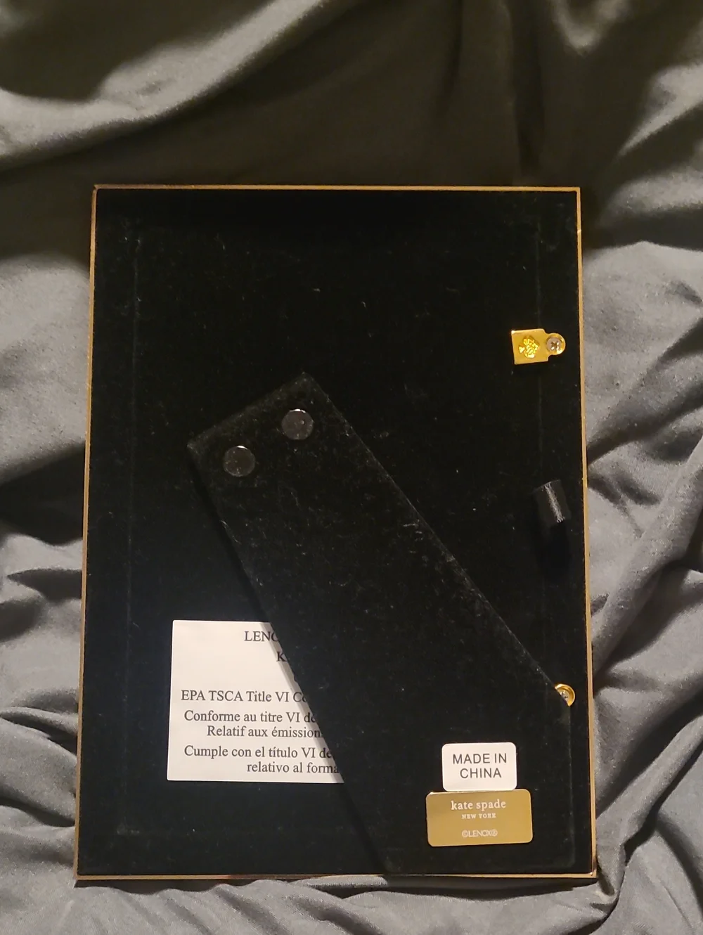 kate spade Black and Gold Polished Photo Frame - 4x6